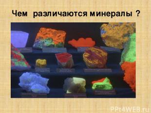 Чем различаются минералы ?