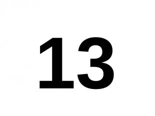 13 13.