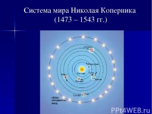 Система мира Николая Коперника (1473 – 1543 гг.)