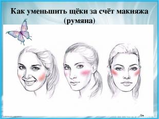 Как уменьшить щёки за счёт макияжа (румяна) FokinaLida.75@mail.ru