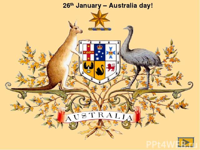 26th January – Australia day!