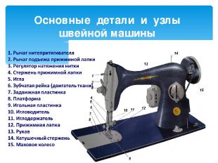 Основные детали и узлы швейной машины