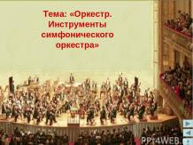 Оркестр. Инструменты симфонического оркестра