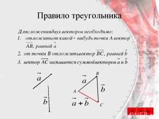 Правило треугольника А B C