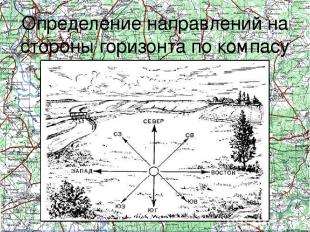 Определение направлений на стороны горизонта по компасу Определение направлений