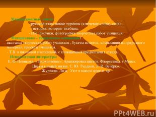Межпредметные связи: -русский язык: новые термины (ключевые слова), стихи. - ист