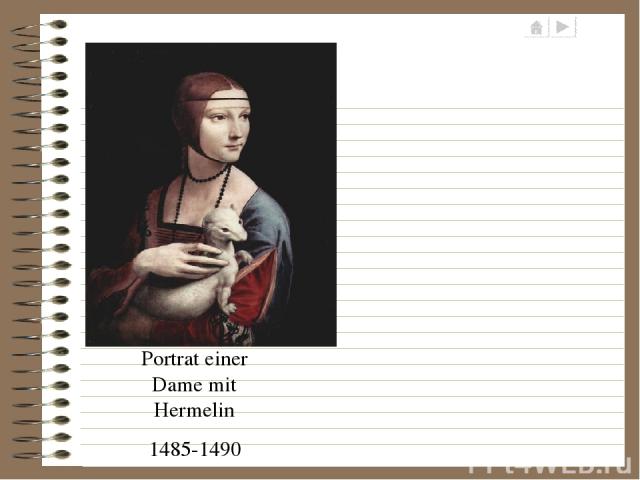Portrat einer Dame mit Hermelin 1485-1490