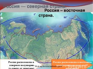 Россия расположена в двух частях света Уральские горы "Мой мультимедийный урок"