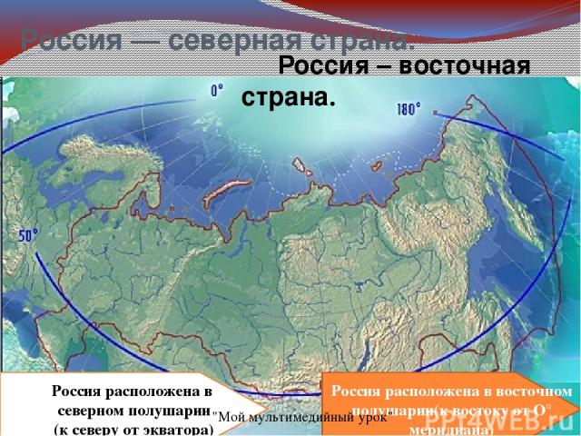 Россия расположена в двух частях света Уральские горы 