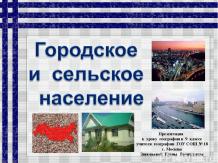 Городское и сельское население России