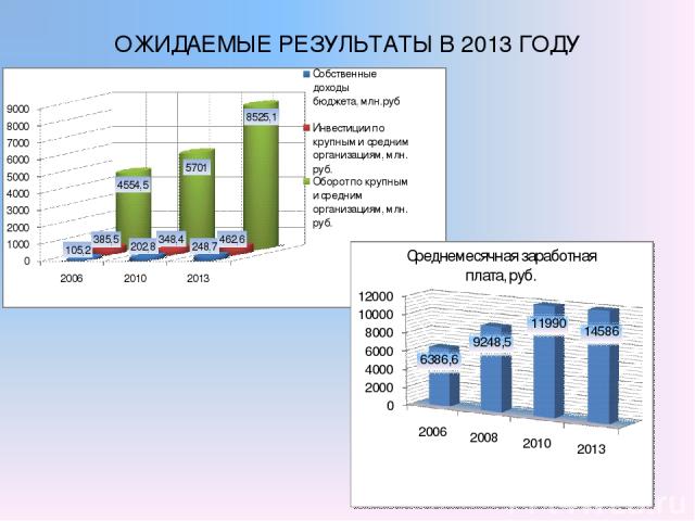 ОЖИДАЕМЫЕ РЕЗУЛЬТАТЫ В 2013 ГОДУ