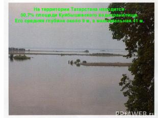 На территории Татарстана находится 50,7% площади Куйбышевского водохранилища. Ег