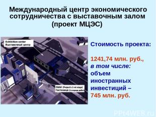 Стоимость проекта: 1241,74 млн. руб., в том числе: объем иностранных инвестиций