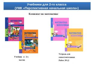 Комплект по математике Тетрадь для самостоятельных Работ №1,2 Учебник в 2-х част
