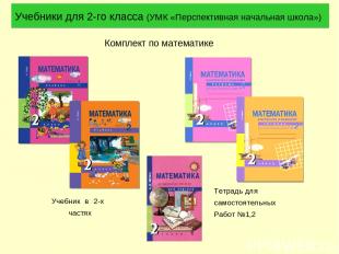 Учебники для 2-го класса (УМК «Перспективная начальная школа») Комплект по матем