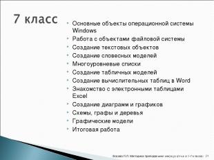 Основные объекты операционной системы Windows Работа с объектами файловой систем