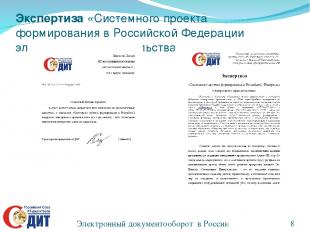 Экспертиза «Системного проекта формирования в Российской Федерации электронного