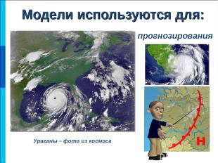 прогнозирования Ураганы – фото из космоса Модели используются для: