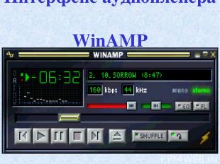 Интерфейс аудиоплейера WinAMP