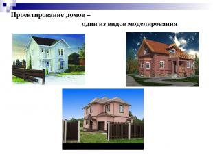 Проектирование домов – один из видов моделирования