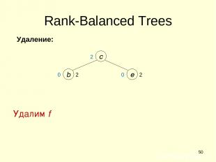* e c b Удалим f Rank-Balanced Trees 2 0 2 0 2 Удаление: