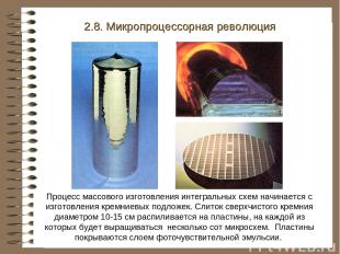 2.8. Микропроцессорная революция Процесс массового изготовления интегральных схе