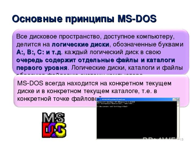 Основные принципы MS-DOS *