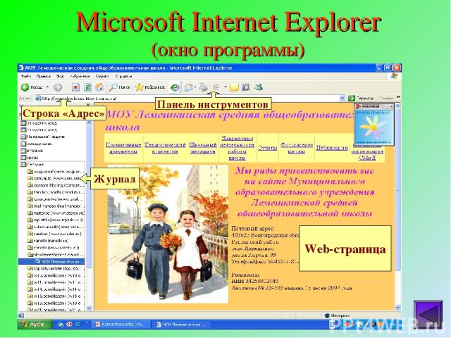 Microsoft Internet Explorer (окно программы)