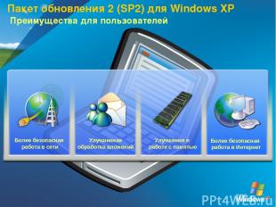 Пакет обновления 2 (SP2) для Windows XP Преимущества для пользователей