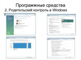 Программные средства 2. Родительский контроль в Windows Vista.