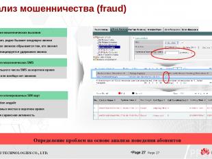 Анализ мошенничества (fraud) Page Определение проблем на основе анализа поведени