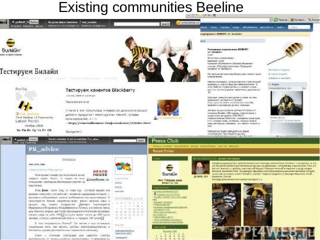 Existing communities Beeline
