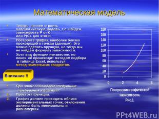 Математическая модель Теперь начнем строить математическую модель, т.е. найдем з