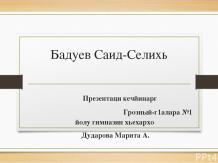презентация по чеченской литературе -Бадуев Саид-
