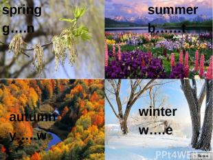 spring g….n summer b……t autumn y…..w winter w….e Песни.avi