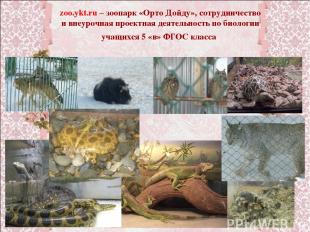 zoo.ykt.ru – зоопарк «Орто Дойду», сотрудничество и внеурочная проектная деятель