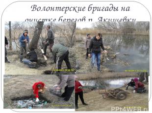Волонтерские бригады на очистке берегов р. Акишевки