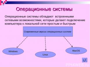 Операционные системы обладают встроенными сетевыми возможностями, которые делают