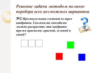 Решение задачи методом полного перебора всех возможных вариантов №2 Прямоугольни