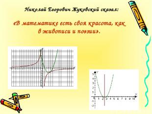 Николай Егорович Жуковский сказал: «В математике есть своя красота, как в живопи