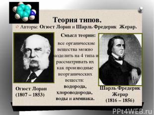 Теория типов. Авторы: Огюст Лоран и Шарль Фредерик Жерар. Огюст Лоран (1807 – 18