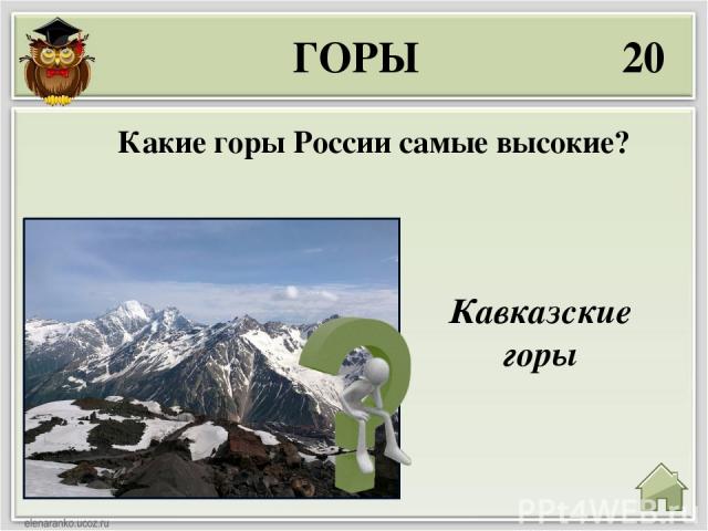 40 Алтайские горы Какие горы России включены в Список Всемирного наследия? ГОРЫ