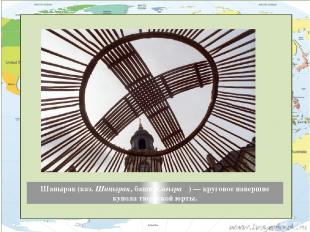 Изображение шанырака находится на государственном гербе Казахстана и флаге Кирги