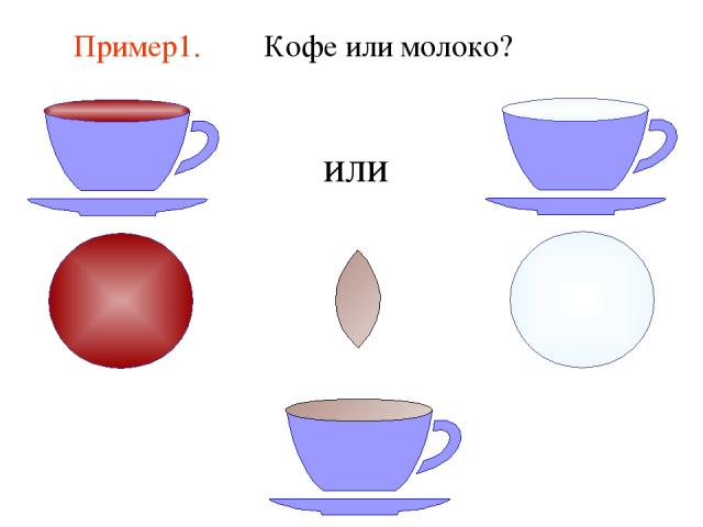 Пример1. Кофе или молоко? или