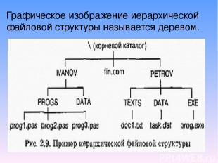 Графическое изображение иерархической файловой структуры называется деревом.