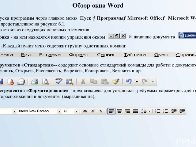 Рис. 6.1. Окно программы Microsoft Word