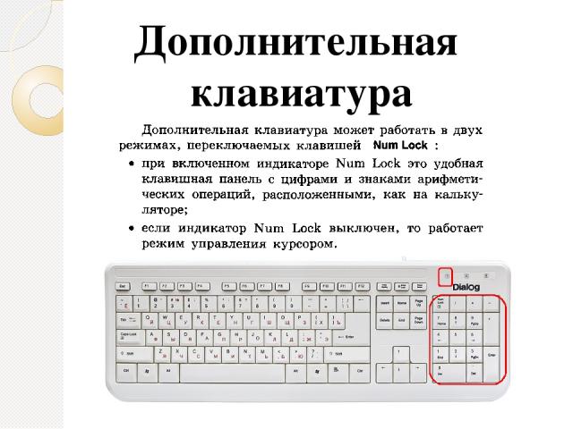 Дополнительная клавиатура