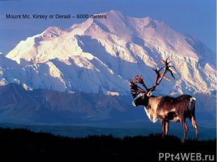 Mount Mc. Kinley or Denali – 6000 meters