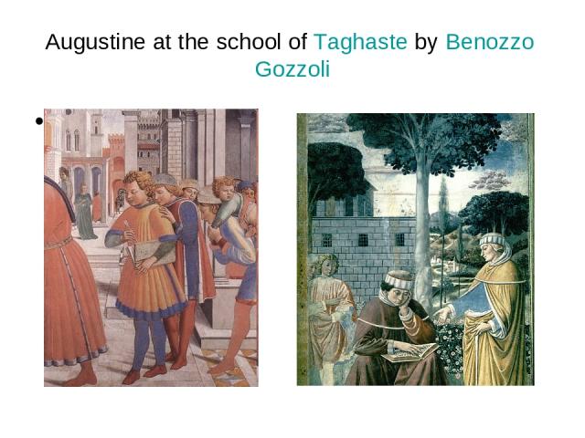 Augustine at the school of Taghaste by Benozzo Gozzoli т