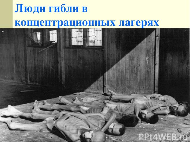 Люди гибли в концентрационных лагерях